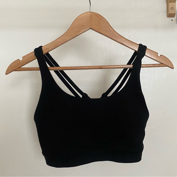 Black Lululemon Strappy Sports Bra - Picture 1 of 3